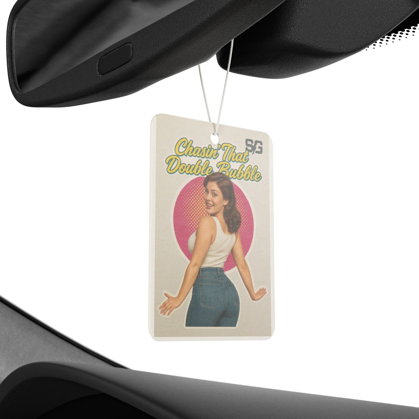 Retro Car Air Freshener - 'Chasin' That Double Bubble'