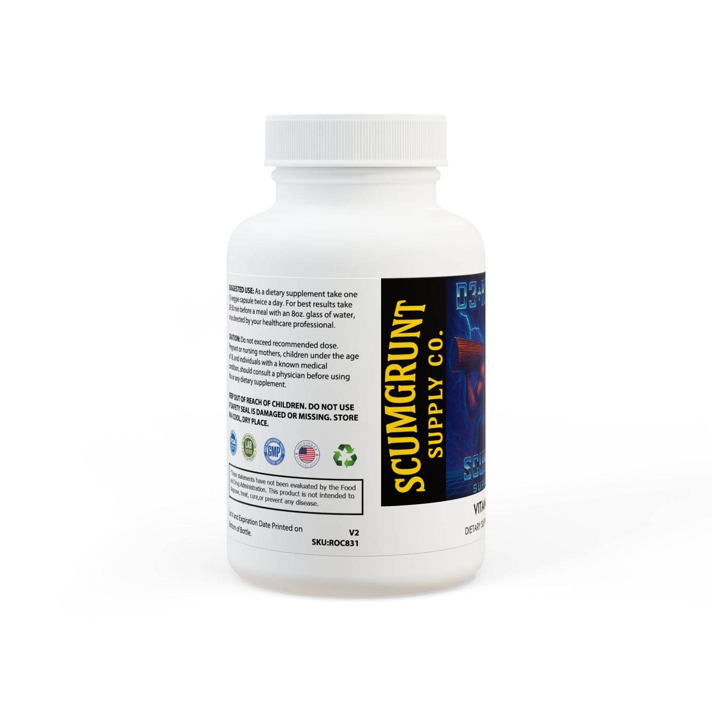 Vitamin K2 + D3 Supplement (60 Capsules)