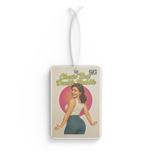 Retro Car Air Freshener - 'Chasin' That Double Bubble'