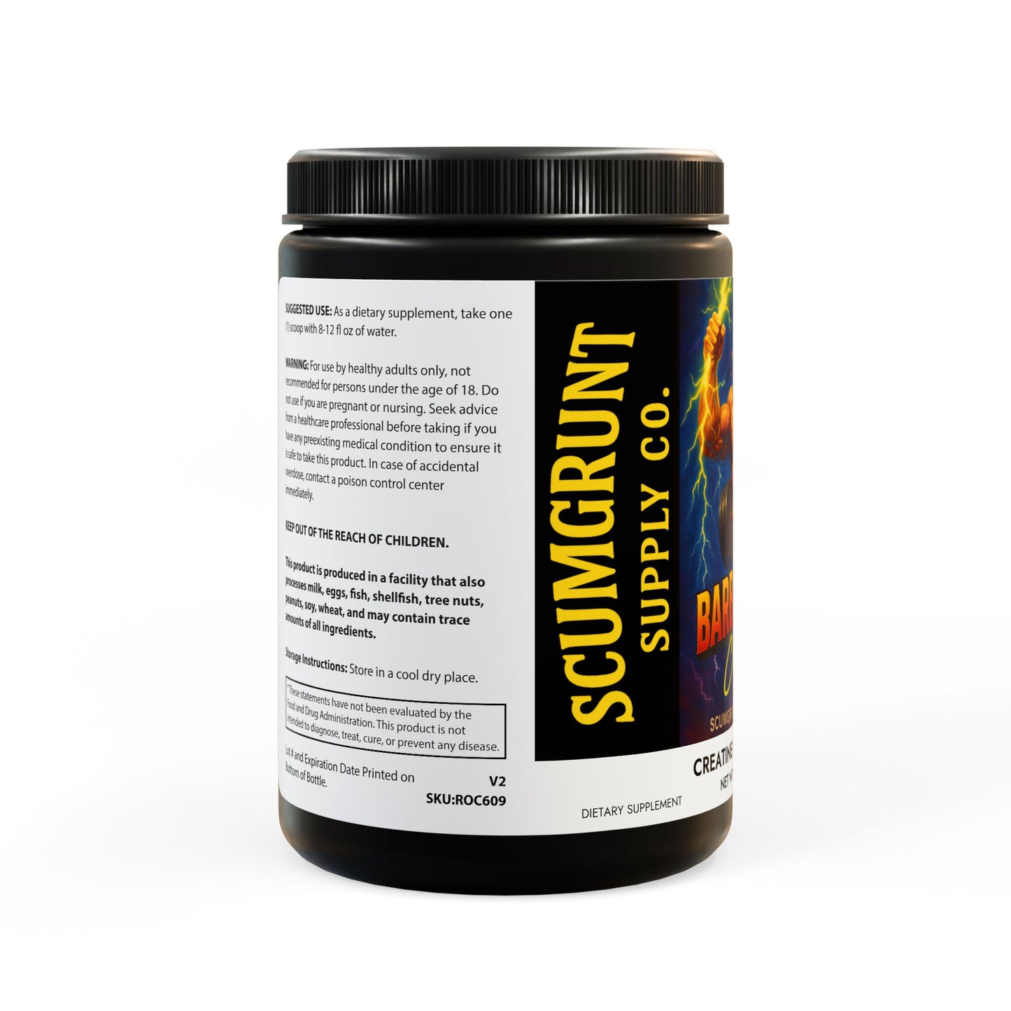 Barbari-Tine - Creatine Monohydrate Supplement (300g, 10.58oz)