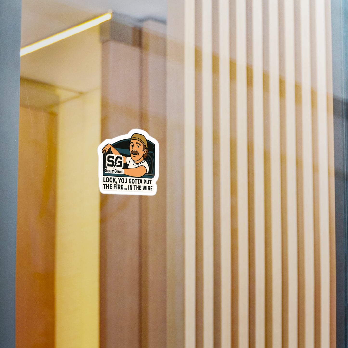 Put the fire in the wire- Hardhat/water bottle sticker