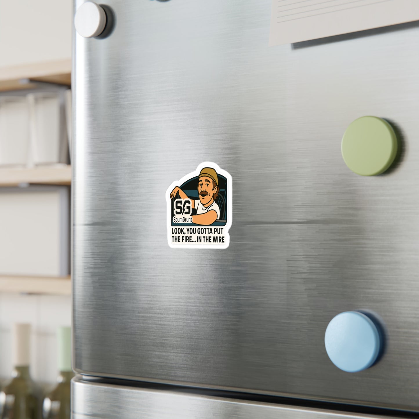 Put the fire in the wire- Hardhat/water bottle sticker